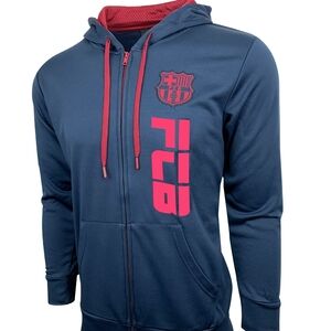 FC Barcelona Soccer Futball, official merchandise. Navy & Red Hoodie. EUC
